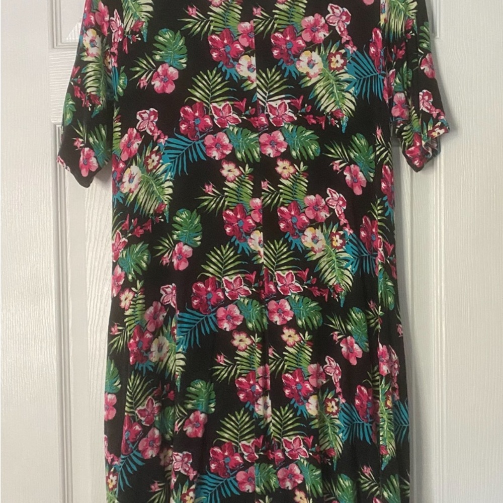 Agnes & Dora Black Floral Dress with Pink & Green Print - Picture 8 of 9